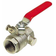 image Vanne 1/4 tour Ã  BS FF poignée acier Ã  purge