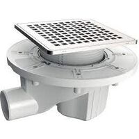 image SIPHON SOL CARRELE AVEC GRILLE INOX 10X10 SORT.HOR