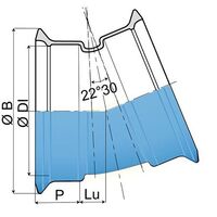 image COUDE FONTE NATURAL EXPRESS 1/16 DN80  SANS JOINT