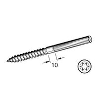 image GOUJON POUR BOIS SANS COLLERETTE M8 8X50