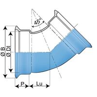image COUDE FONTE NATURAL EXPRESS 1/8  DN125 SANS JOINT