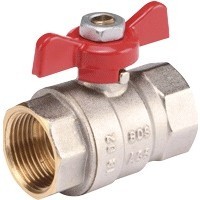 image Vanne 1/4 tour Ã  BS FF manette papillon aluminium