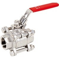 image Vanne 3 piÃ¨ces acier inox FF