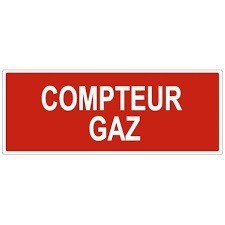 image Etiquette compteur gaz