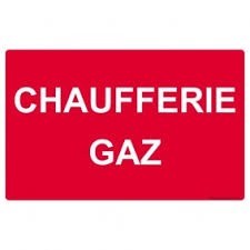 image Etiquette chaufferie gaz