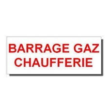 image Etiquette barrage gaz chaufferie