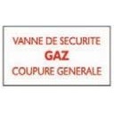 image Etiquette vanne sécurité gaz